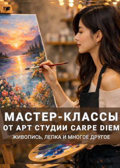 Мастер-класс от арт студии «Carpe Diem» живопись, лепка и многое другое — афиша Алматы, От 4 990 ₸